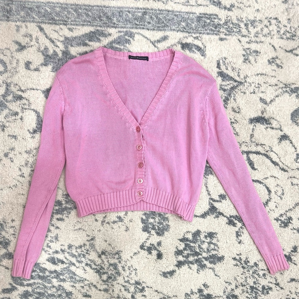 Brandy Melville Light Pink Button-Up Cardigan